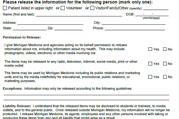 Photo Release Form