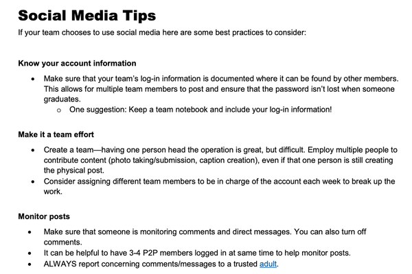 *Social Media Tips